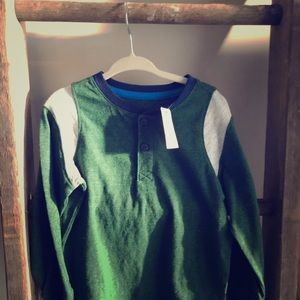 NWT Gap 4T long sleeve green shirt